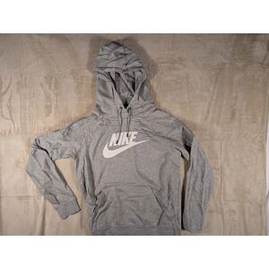 Nike Women's Small Gray Futura Logo Pullover Hoodie